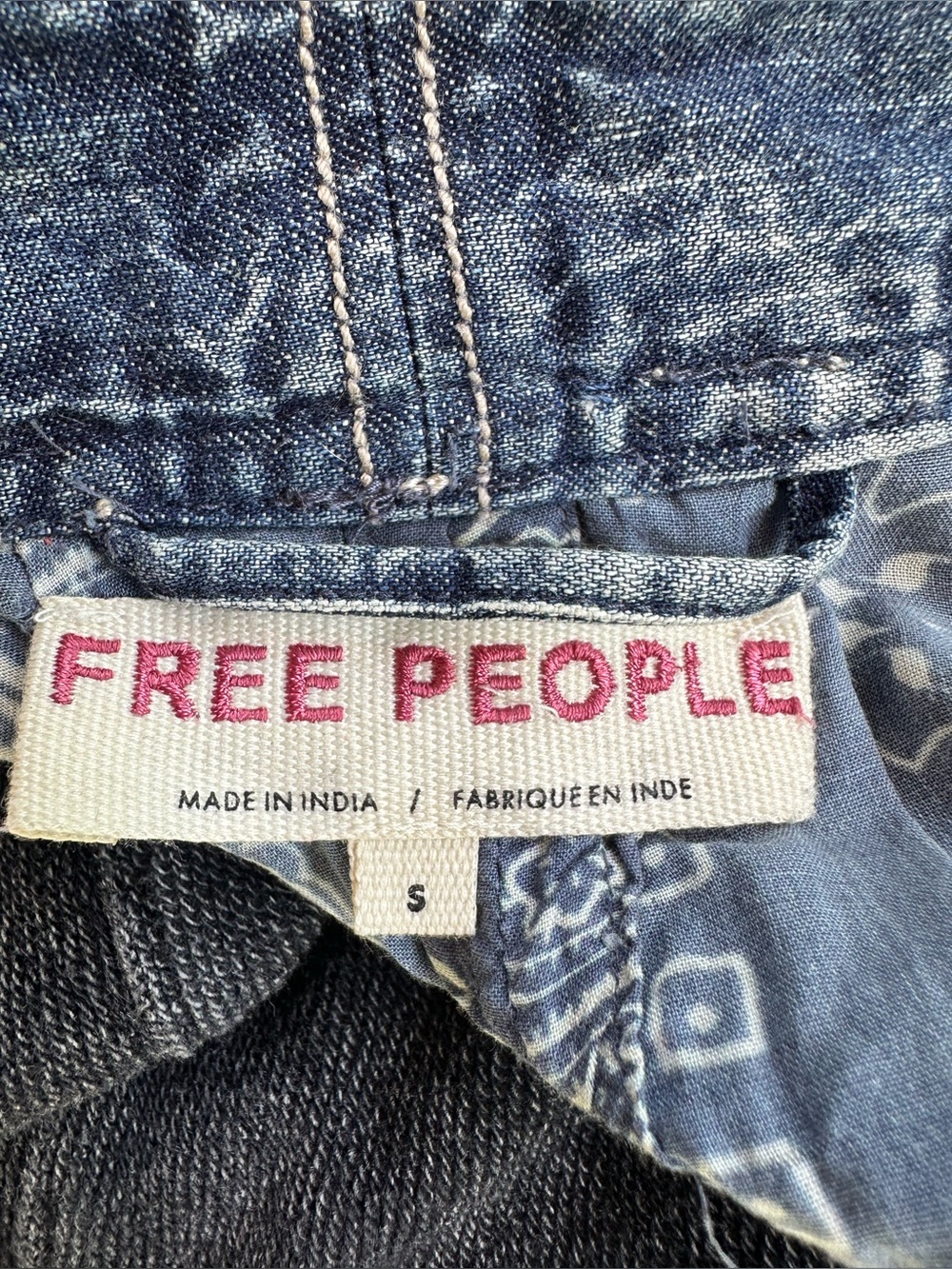 Free People Bandana Dreams Bed Jacket Size S - Picture 6 of 10